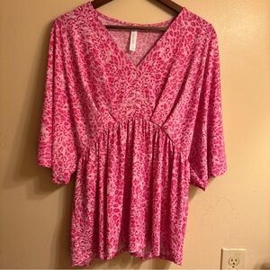 Dear Scarlett Size L Leopard Print Tunic Top Boutique.